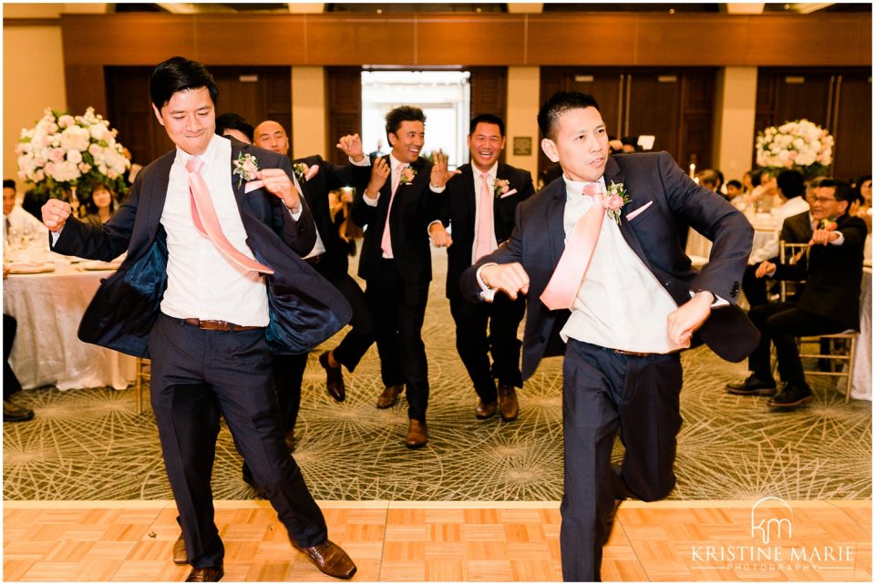 Westin Gaslamp Quarter Hotel San Diego Wedding Photo | grand entrance groomsmen ballroom | © Kristine Marie Photography (61)