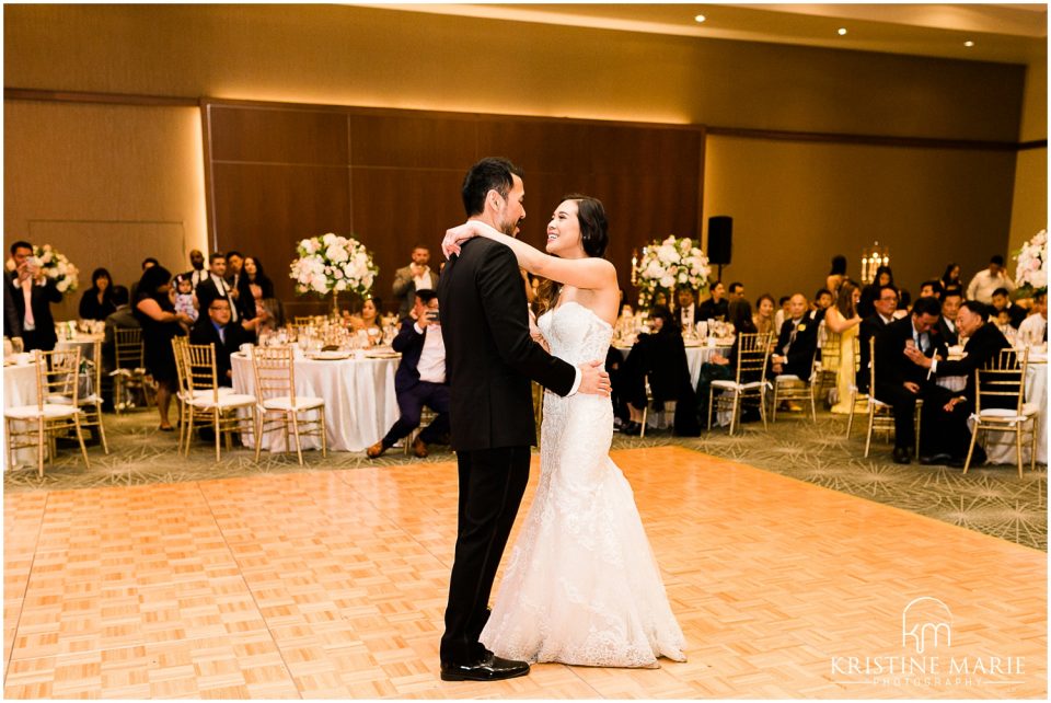 Westin Gaslamp Quarter Hotel San Diego Wedding Photo | ballroom first dance | © Kristine Marie Photography (63)