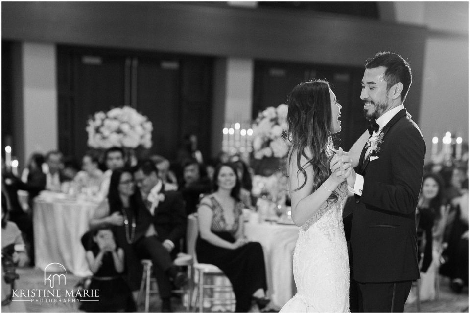 Westin Gaslamp Quarter Hotel San Diego Wedding Photo | ballroom first dance | © Kristine Marie Photography (64)