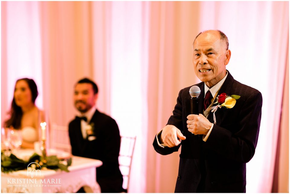 Westin Gaslamp Quarter Hotel San Diego Wedding Photo | father of the bride speech | © Kristine Marie Photography (65)