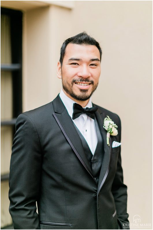 Westin Gaslamp Quarter Hotel San Diego Wedding Photo | groom portrait tux | © Kristine Marie Photography (14)