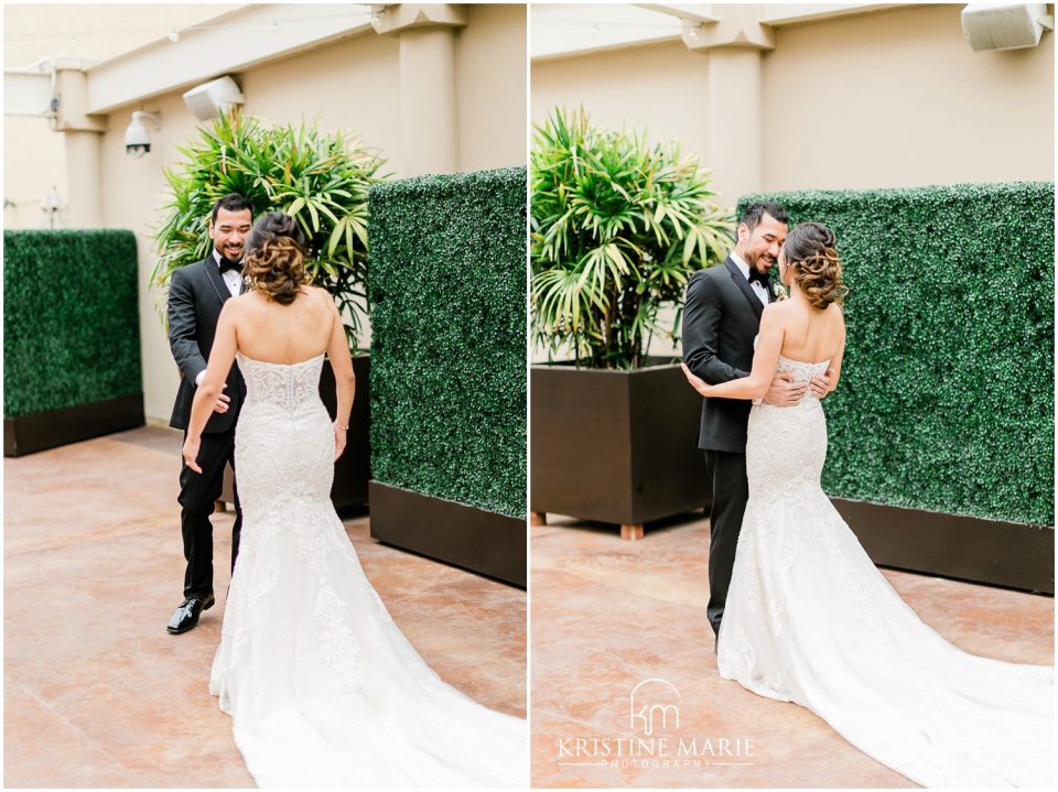 Westin Gaslamp Quarter Hotel San Diego Wedding Photo | first look | © Kristine Marie Photography (18)