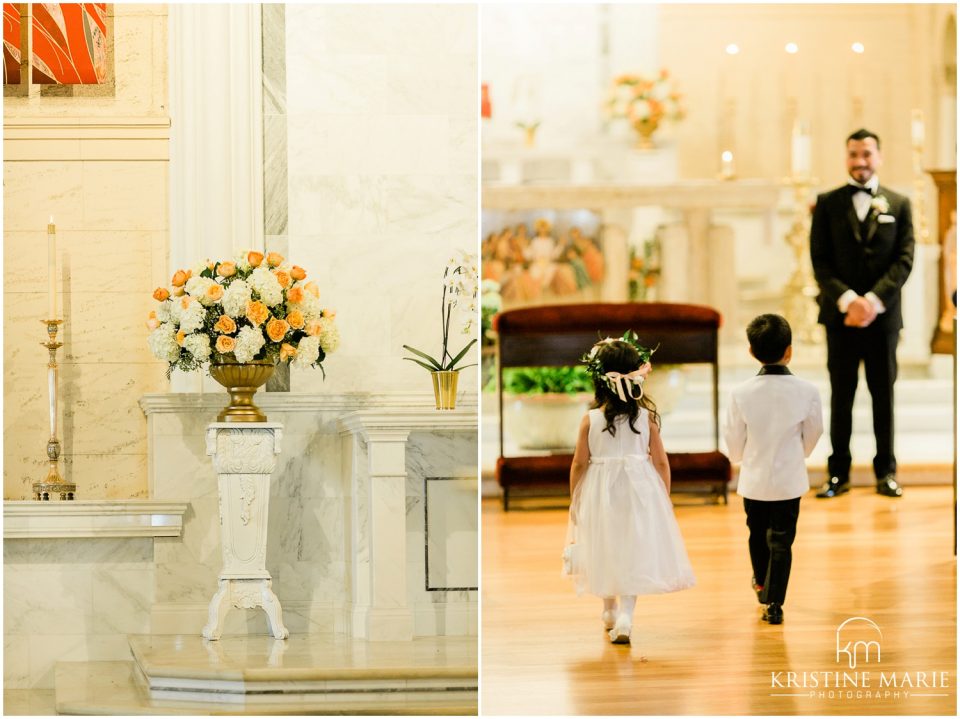 ringbearer flowergirl San Diego Wedding Photo | St. Joseph Cathedral | © Kristine Marie Photography (23)