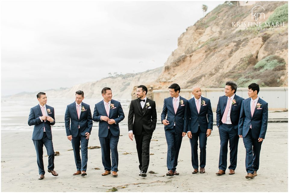 Scripps Pier Beach Groom and Groomsmen | San Diego Wedding Photo | © Kristine Marie Photography (35)