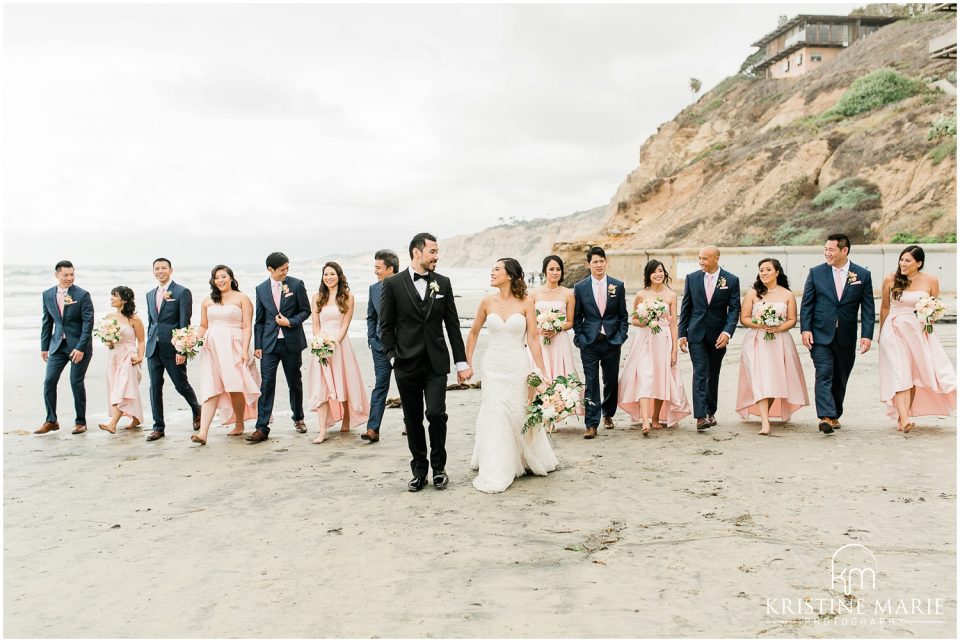 Scripps Pier Beach San Diego Wedding Photo | bride groom wedding party| © Kristine Marie Photography (40)