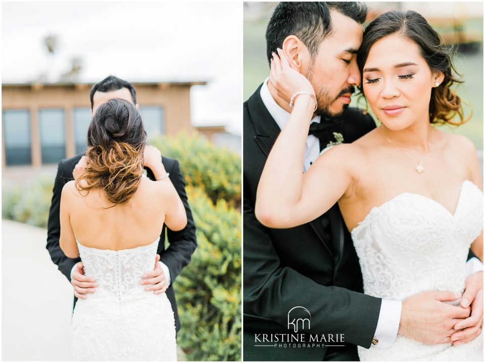 Scripps Seaside Forum Beach San Diego Wedding Photo | romantic bride groom | © Kristine Marie Photography (47)