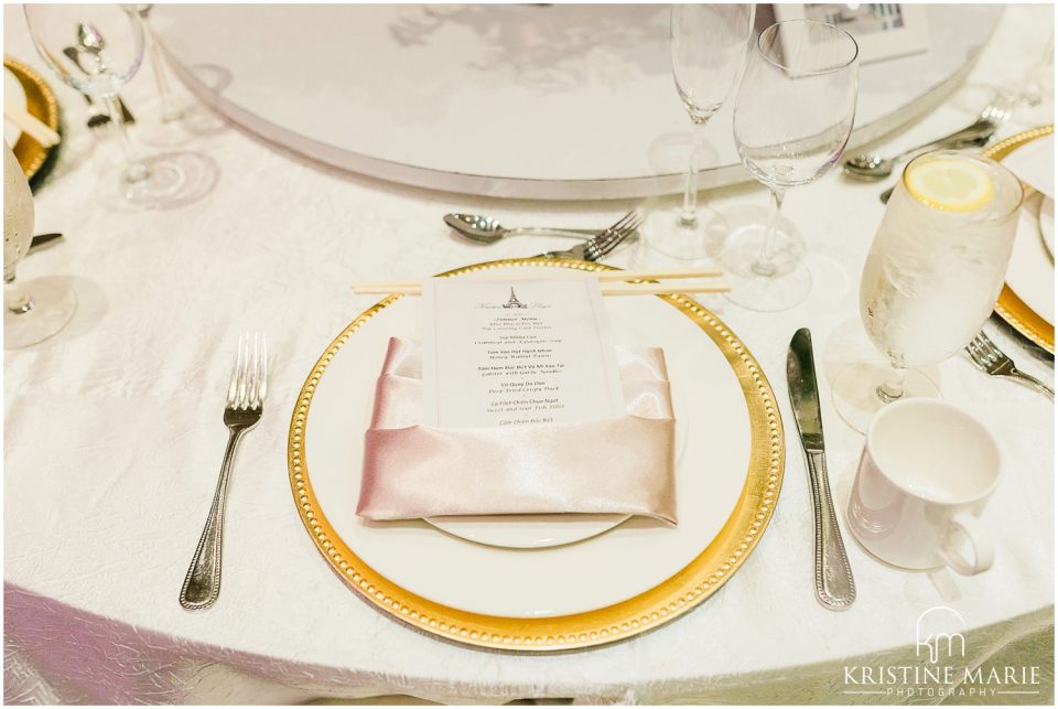 Westin Gaslamp Quarter Hotel San Diego Wedding Photo | Place settings | © Kristine Marie Photography (51)