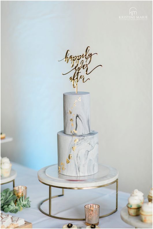 marble gold foil modern cake | Tom Ham's Lighthouse San Diego Wedding Photo | © Kristine Marie Photography (18)