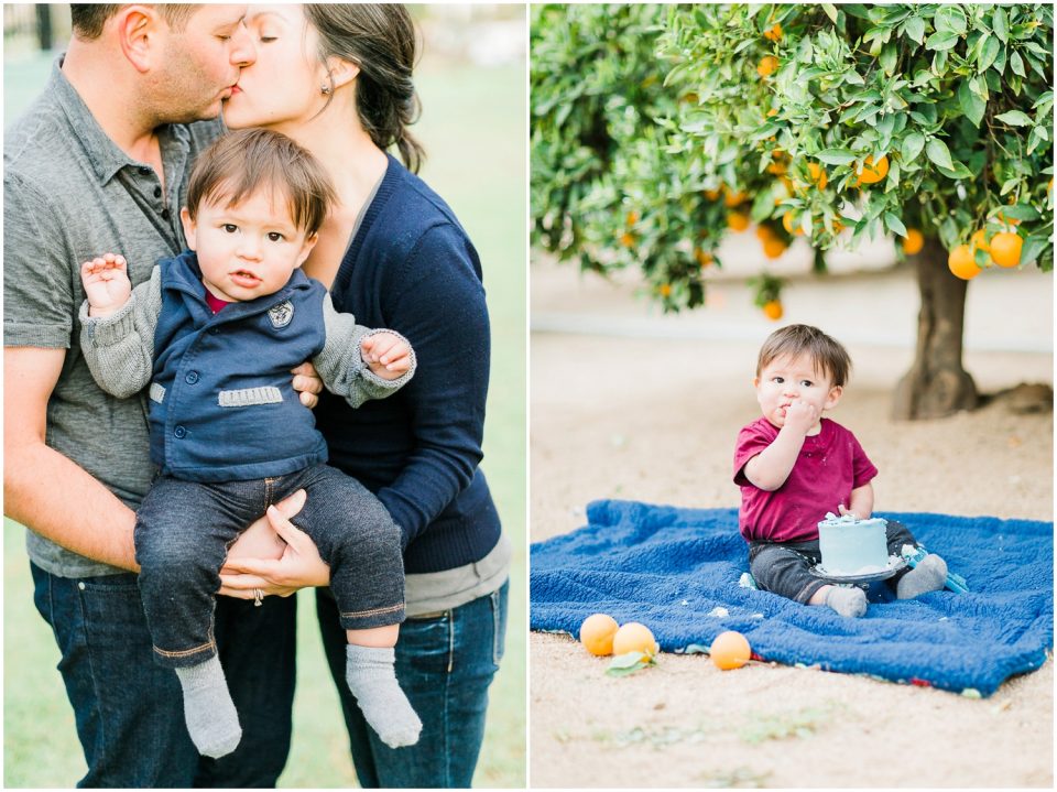 Escondido San Diego Family Photographer First Birthday Cake Smash Kristine Marie Photography