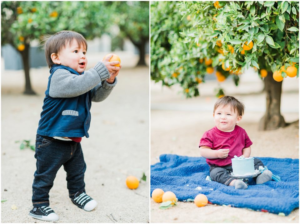 Escondido San Diego Family Photographer First Birthday Cake Smash Kristine Marie Photography