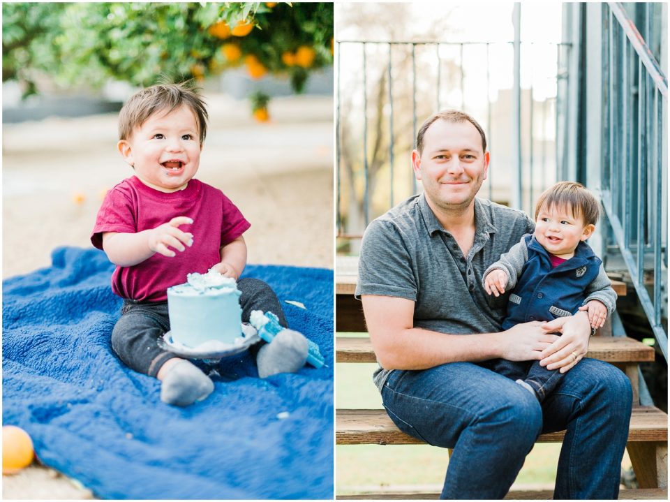 Escondido San Diego Family Photographer First Birthday Cake Smash Kristine Marie Photography