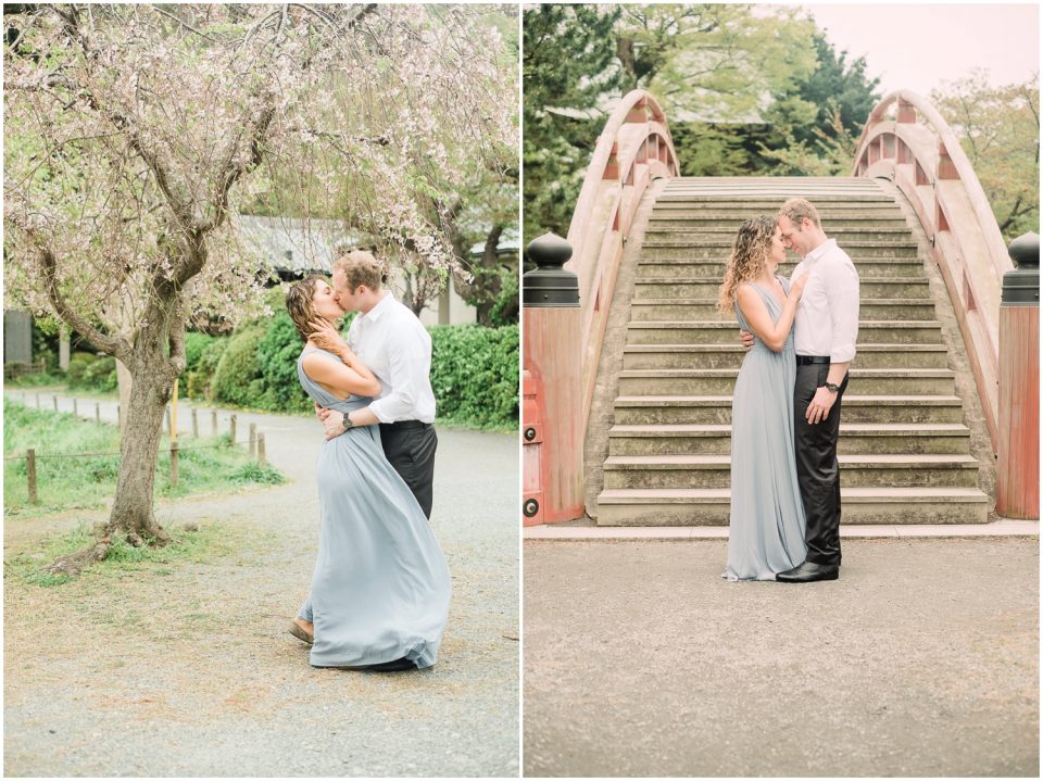 cherry blossoms red bridge | Yokosuka Tokyo Family Couples Photographer | © Kristine Marie Photography 