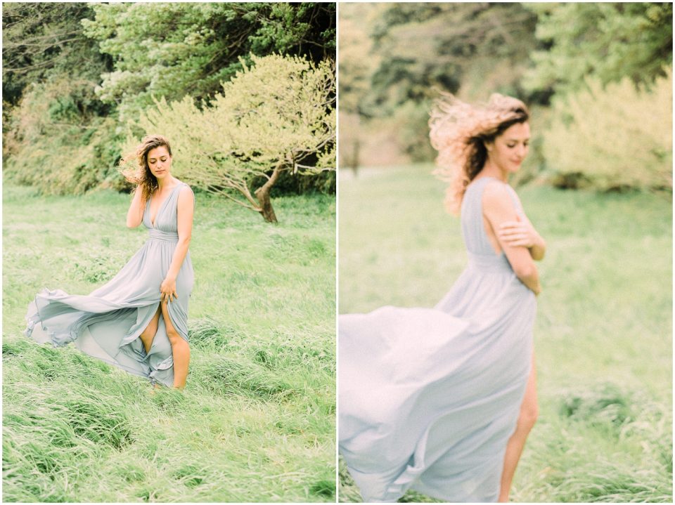 long flowy blue dress | Yokosuka Tokyo Family Couples Photographer | © Kristine Marie Photography 