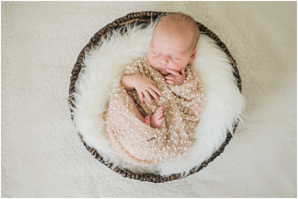 sleeping newborn baby basket Yokosuka Lifestyle Newborn Baby Photographer | San Diego Family Photographer © Kristine Marie Photography