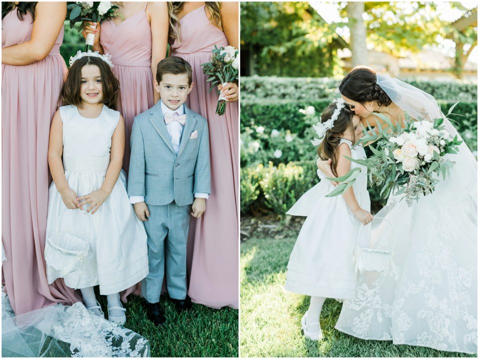 flower girl with bride | Temecula Ponte Winery Wedding Photographer | Kristine Marie Photography