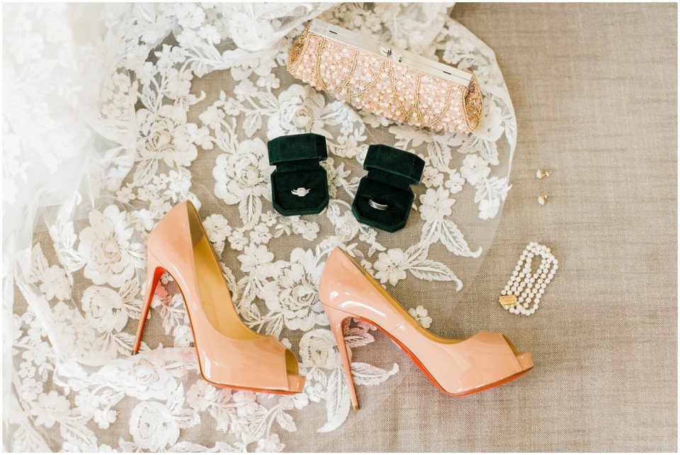 Bridal Details Louboutin Wedding Shoes | Temecula Ponte Winery Wedding Photographer | Kristine Marie Photography