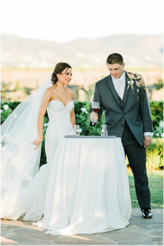 pouring wine ceremony photo | Temecula Ponte Winery Wedding Photographer | Kristine Marie Photography