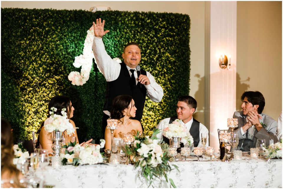 father of bride speech photo | Temecula Ponte Winery Wedding Photographer | Kristine Marie Photography