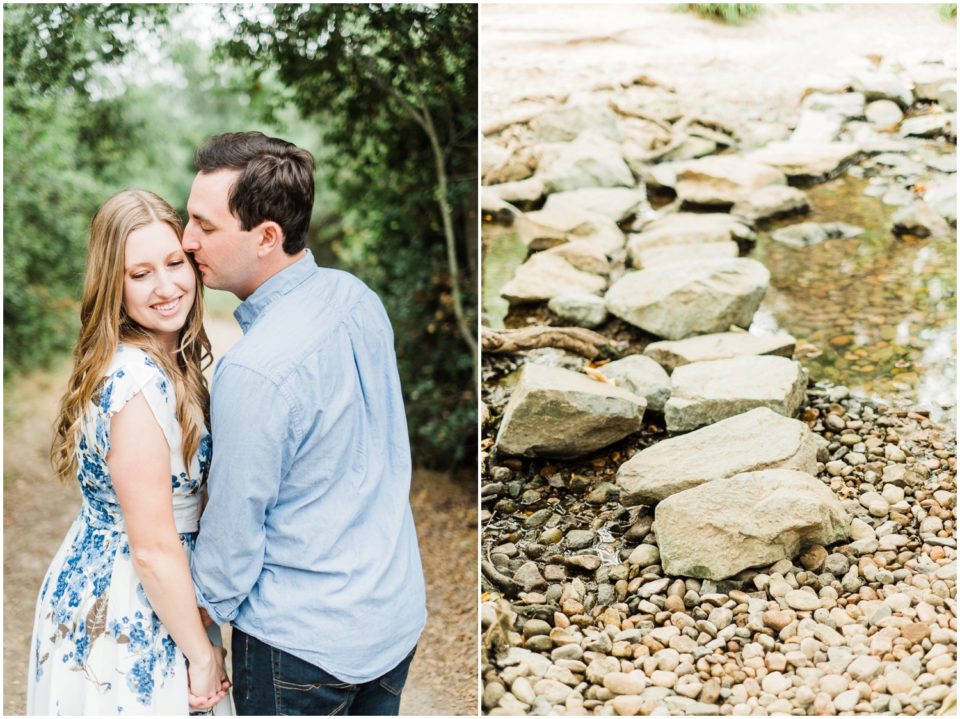 fiance kissing girl Los Penasquitos Canyon Preserve Engagement Pictures | San Diego Engagement Photographer © Kristine Marie Photography