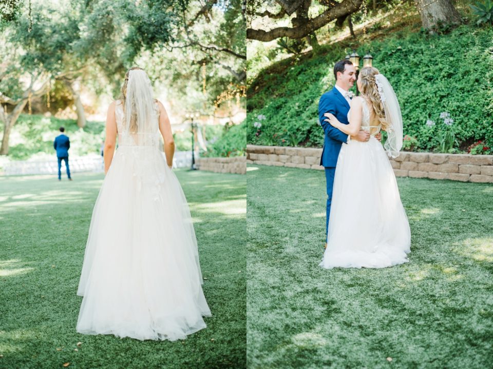 First Look Los Willows Wedding Photo | Fallbrook San Diego Wedding Photographer | © Kristine Marie Photography (13)