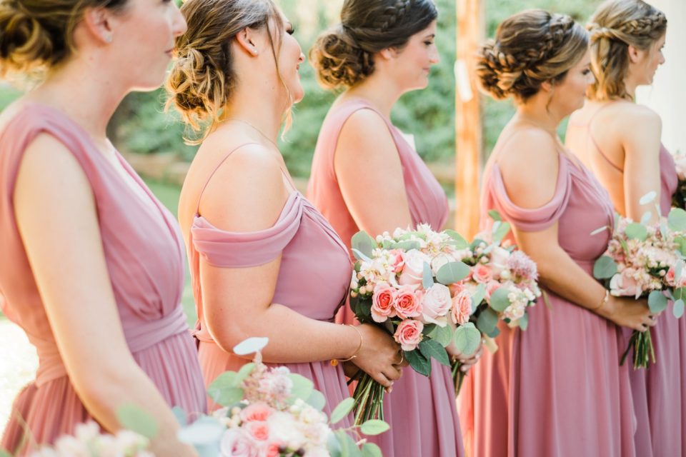 bridesmaids bouquets Los Willows Wedding Photo | Fallbrook San Diego Wedding Photographer | © Kristine Marie Photography (33)