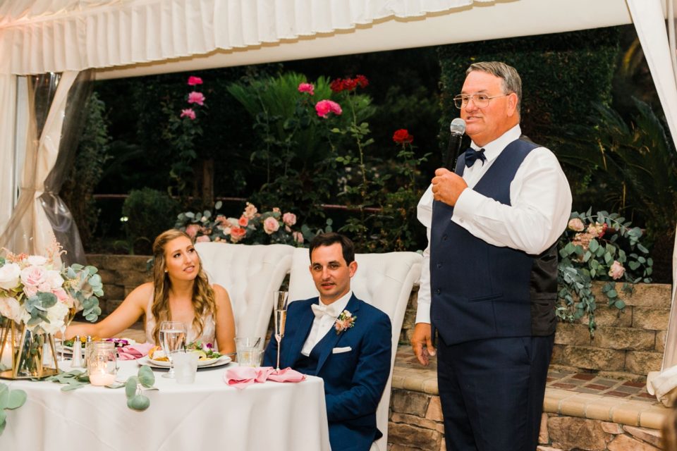 father of groom speech Los Willows Wedding Photo | Fallbrook San Diego Wedding Photographer | © Kristine Marie Photography (68)