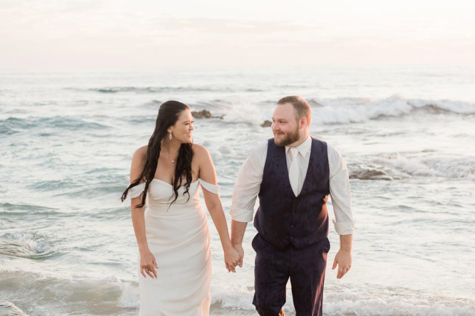 beach wedding photo | San Diego Elopement Photographer © Kristine Marie Photography