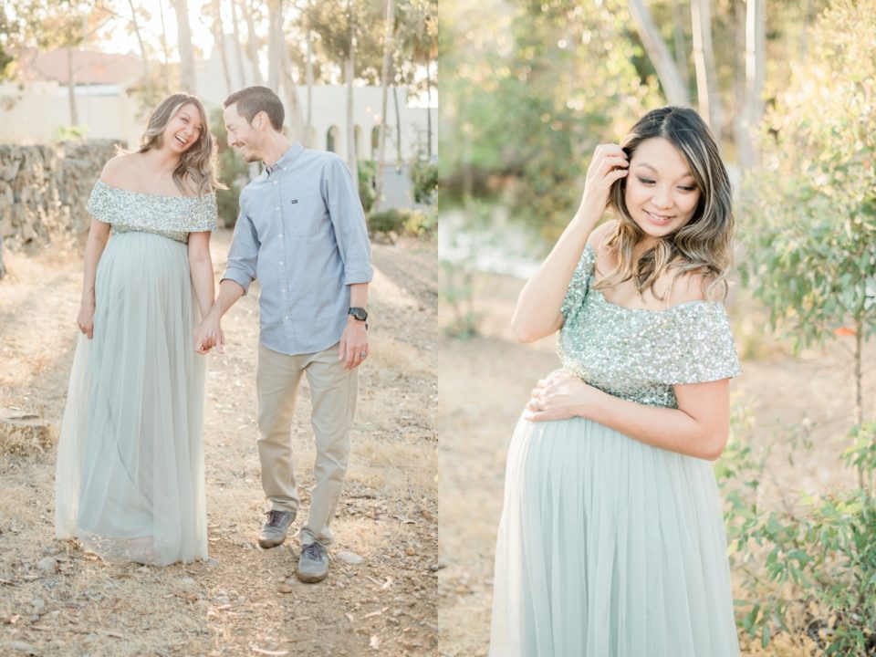 excited expecting couple North County San Diego Maternity Photographer | Evan's Pond Scripps Miramar | Kristine Marie Photography