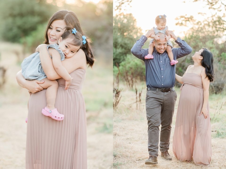 family of three photo Los Penasquitos Canyon Preserve San Diego Maternity Photographer | © Kristine Marie Photography