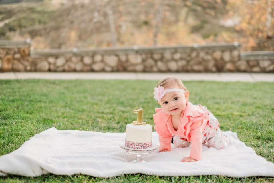 First Birthday Cake Smash Lakeview Park San Marcos San Diego Family Photographer © Kristine Marie Photography