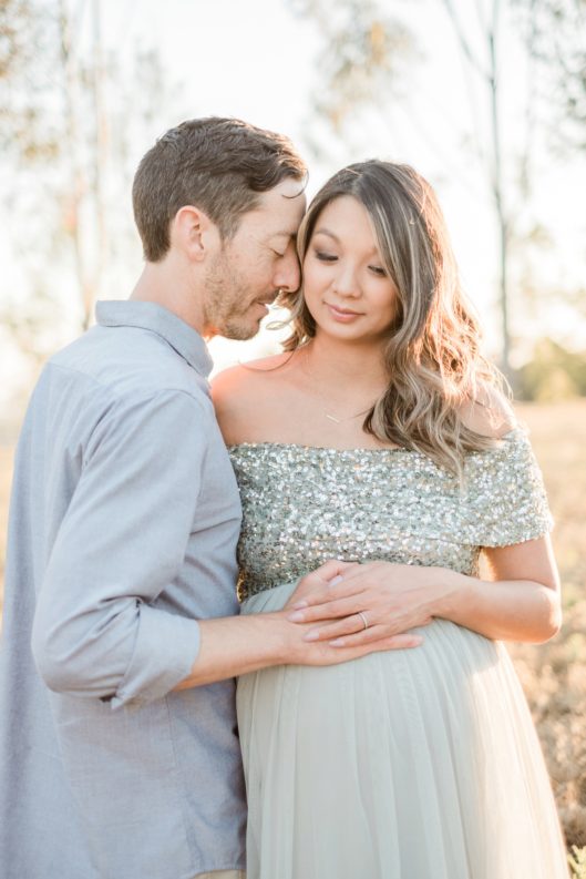 feel baby kicking North County San Diego Maternity Photographer | Evan's Pond Scripps Miramar | Kristine Marie Photography