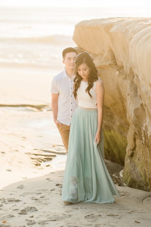 San Diego beach engagement photographer | Windandsea Beach | © Kristine Marie Photography