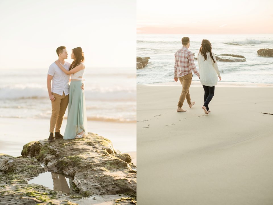 San Diego beach engagement photographer | Windandsea Beach | © Kristine Marie Photography