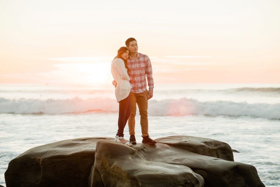 San Diego beach engagement photographer | Windandsea Beach | © Kristine Marie Photography