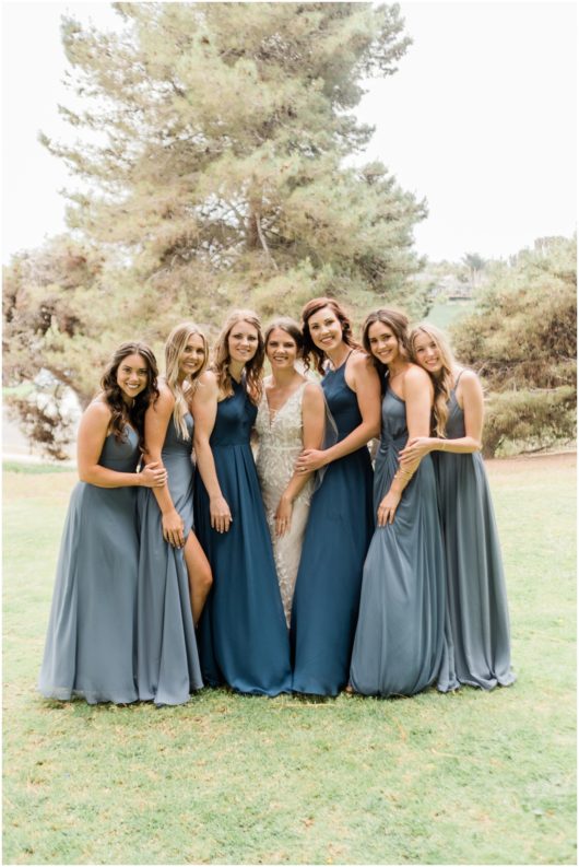 Bridesmaids in Blue Dresses Picture | Carlsbad Wedding Photographer | © Kristine Marie Photography