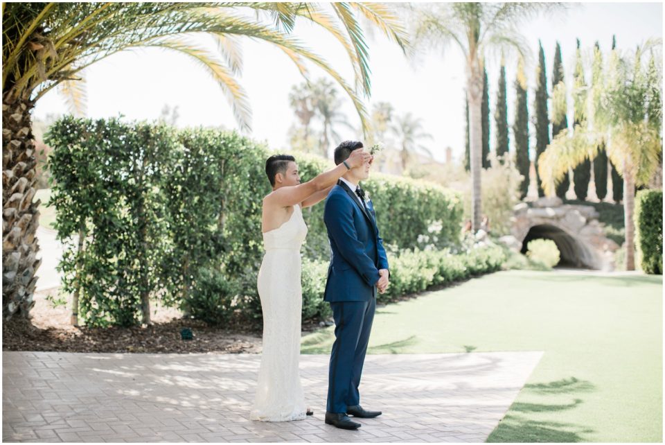 First Look Prank | Carmel Mountain Ranch | CMR Estate San Diego Wedding Photographer | © Kristine Marie Photography