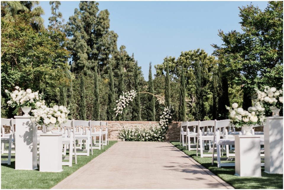 Ceremony Set Up Circle Arch | Carmel Mountain Ranch | CMR Estate San Diego Wedding Photographer | © Kristine Marie Photography