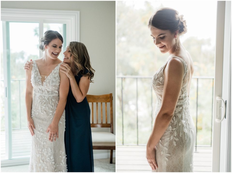 Bride with Her Mom Getting Ready Picture | Carlsbad Wedding Photographer | © Kristine Marie Photography