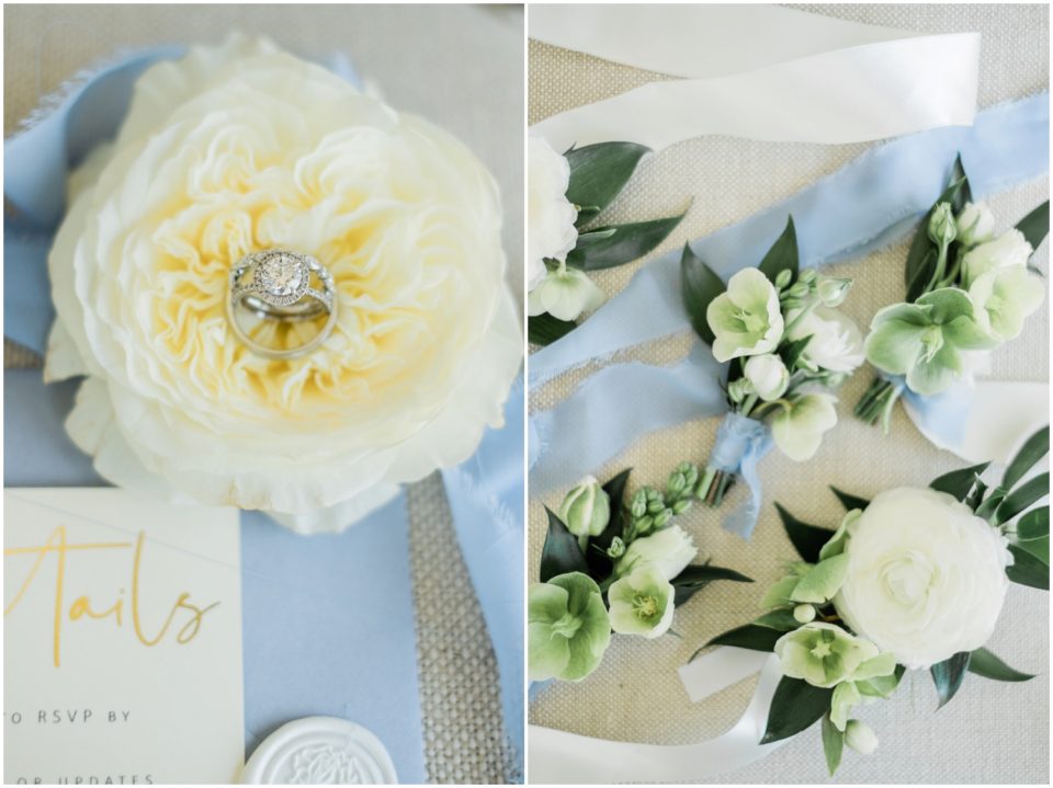 Rings boutonnieres | Carmel Mountain Ranch | CMR Estate San Diego Wedding Photographer | © Kristine Marie Photography