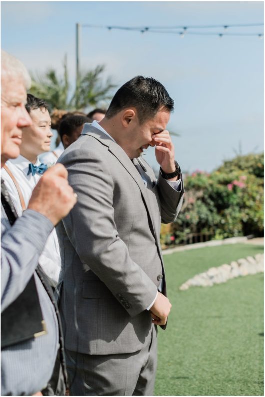 Groom Crying When Seeing the Bride Picture | Brigantine Del Mar Wedding Photographer | © Kristine Marie Photography