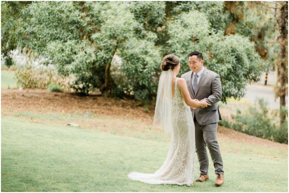 First Look Photo | Carlsbad Wedding Photographer | © Kristine Marie Photography