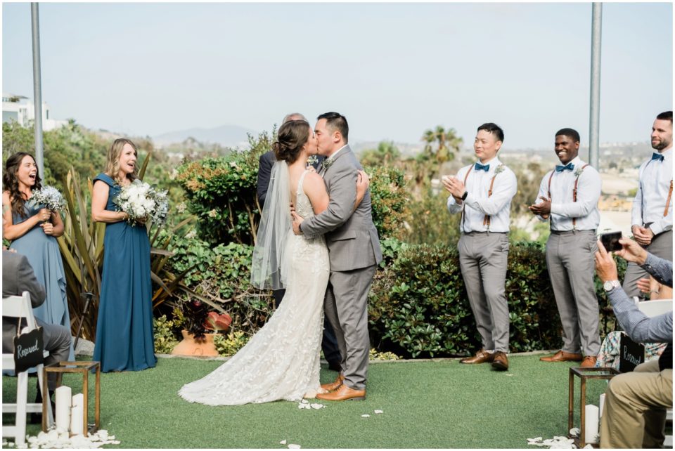 First Kiss Picture | Brigantine Del Mar Wedding Photographer | © Kristine Marie Photography