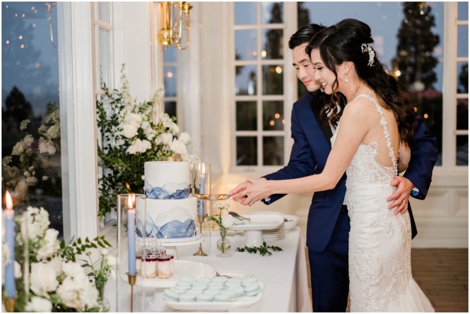 cake cutting | Carmel Mountain Ranch | CMR Estate San Diego Wedding Photographer | © Kristine Marie Photography