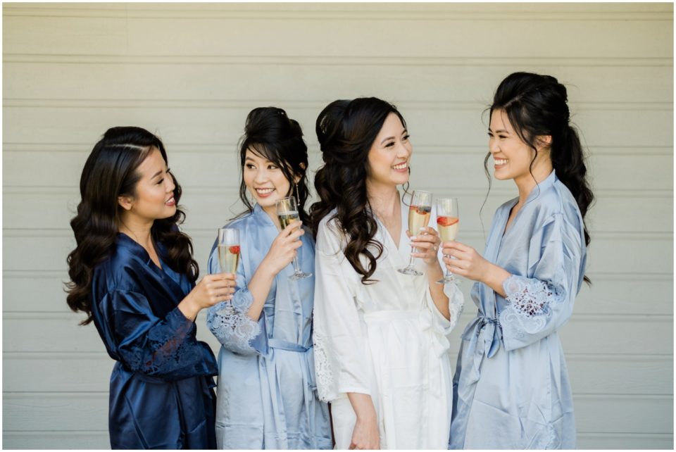 bridesmaids getting ready | Carmel Mountain Ranch | CMR Estate San Diego Wedding Photographer | © Kristine Marie Photography