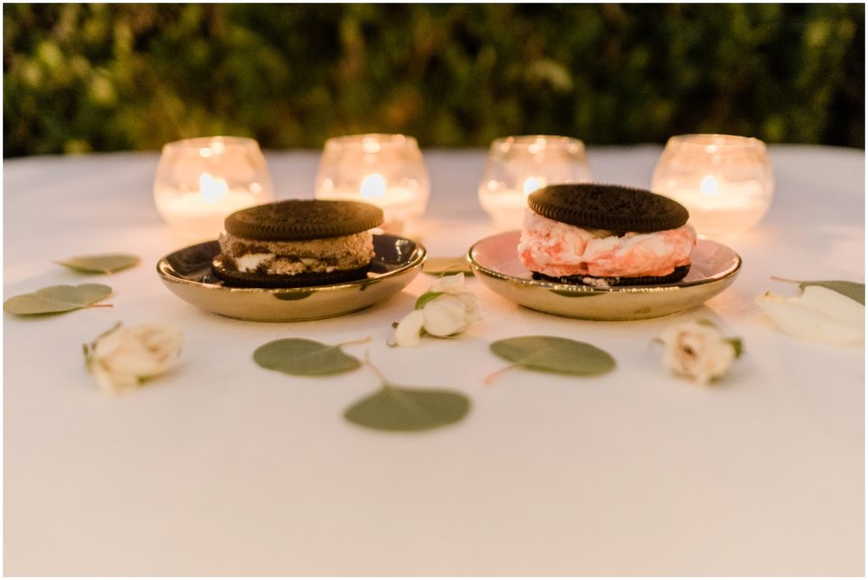 Ice Cream Cookie Sandwich Instead of Cake Picture | Brigantine Del Mar Wedding Photographer | © Kristine Marie Photography