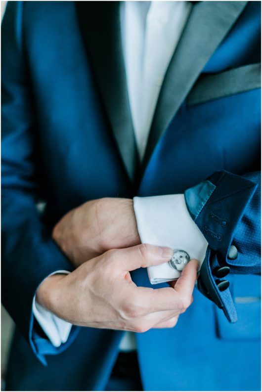 dog custom cufflink | Carmel Mountain Ranch | CMR Estate San Diego Wedding Photographer | © Kristine Marie Photography