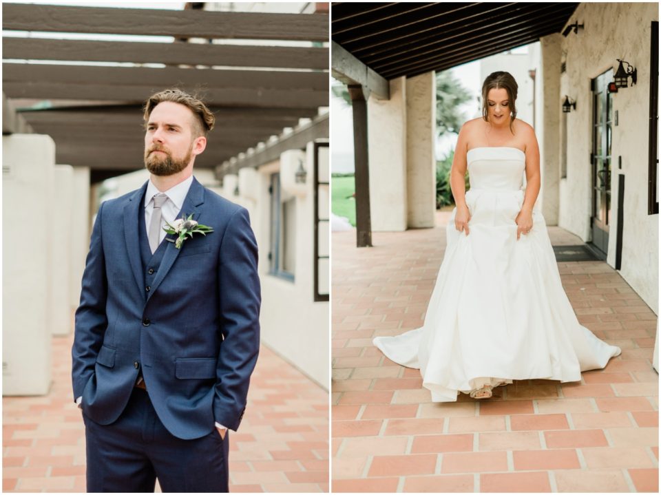 first look photo | Ole Hanson Beach Club San Clemente Wedding Photographer | © Kristine Marie Photography