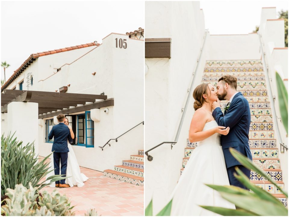 first look photo | Ole Hanson Beach Club San Clemente Wedding Photographer | © Kristine Marie Photography