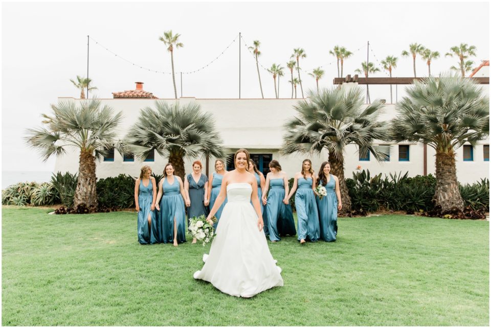 bride and bridesmaids photo | Ole Hanson Beach Club San Clemente Wedding Photographer | © Kristine Marie Photography