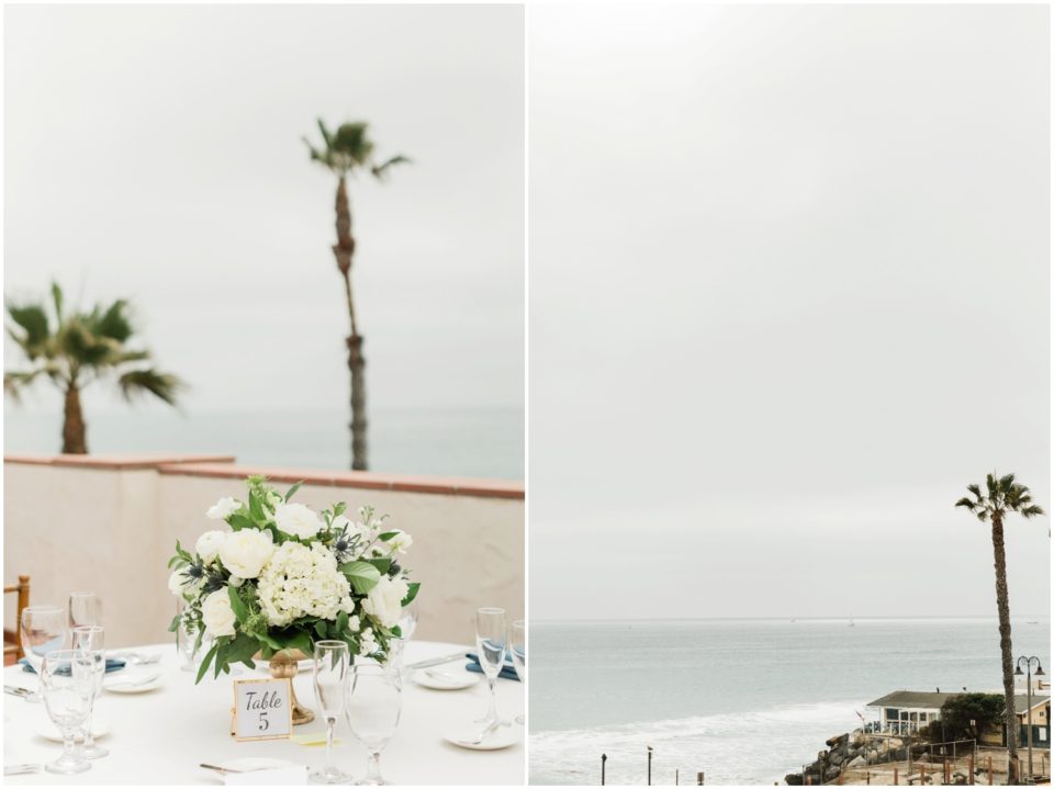 rooftop terrace reception ocean view photo | Ole Hanson Beach Club San Clemente Wedding Photographer | © Kristine Marie Photography